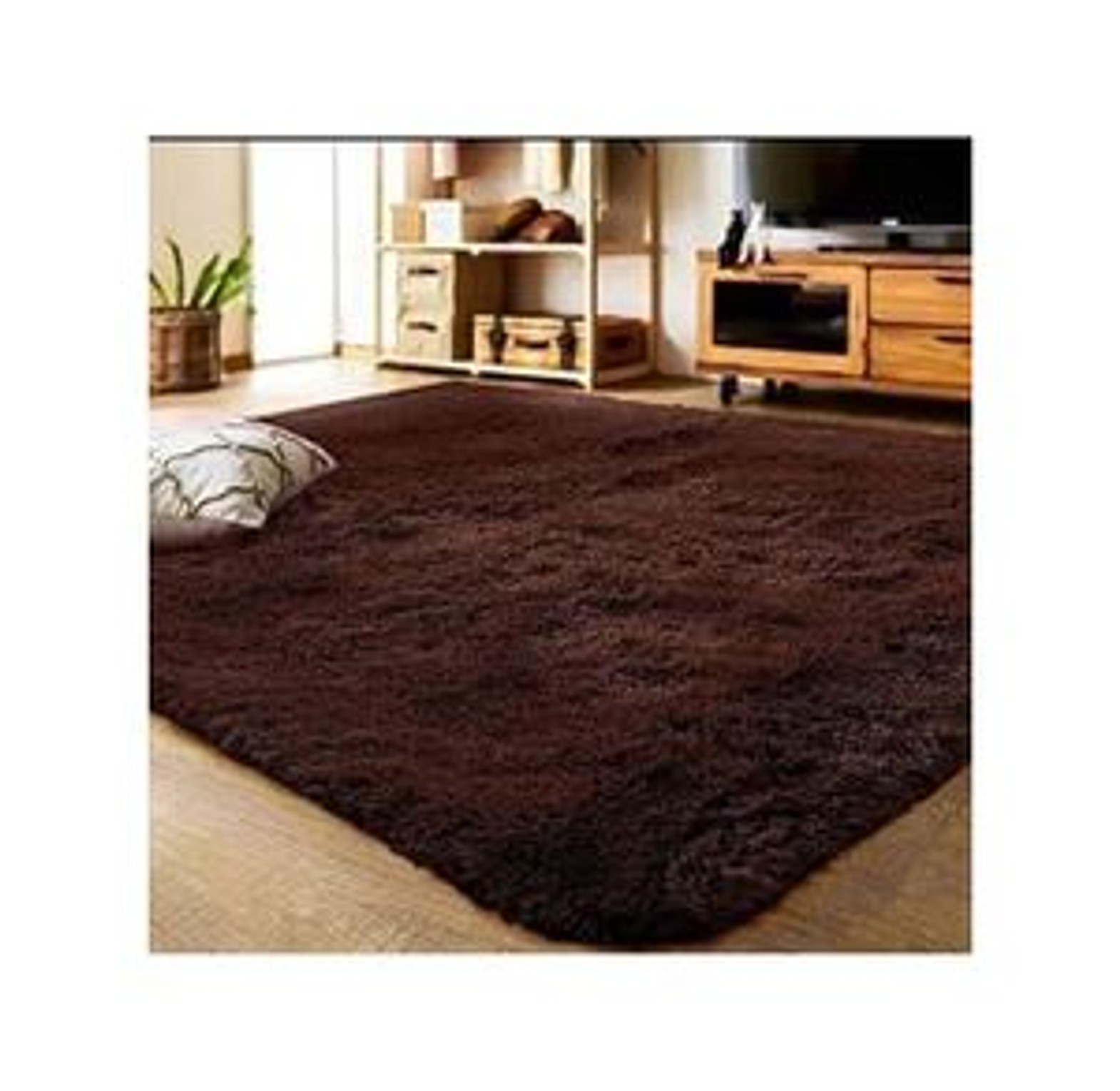 5 By 8 Soft Fluffy Grey Patches Carpets Non-slip Rugs Floor Mat image