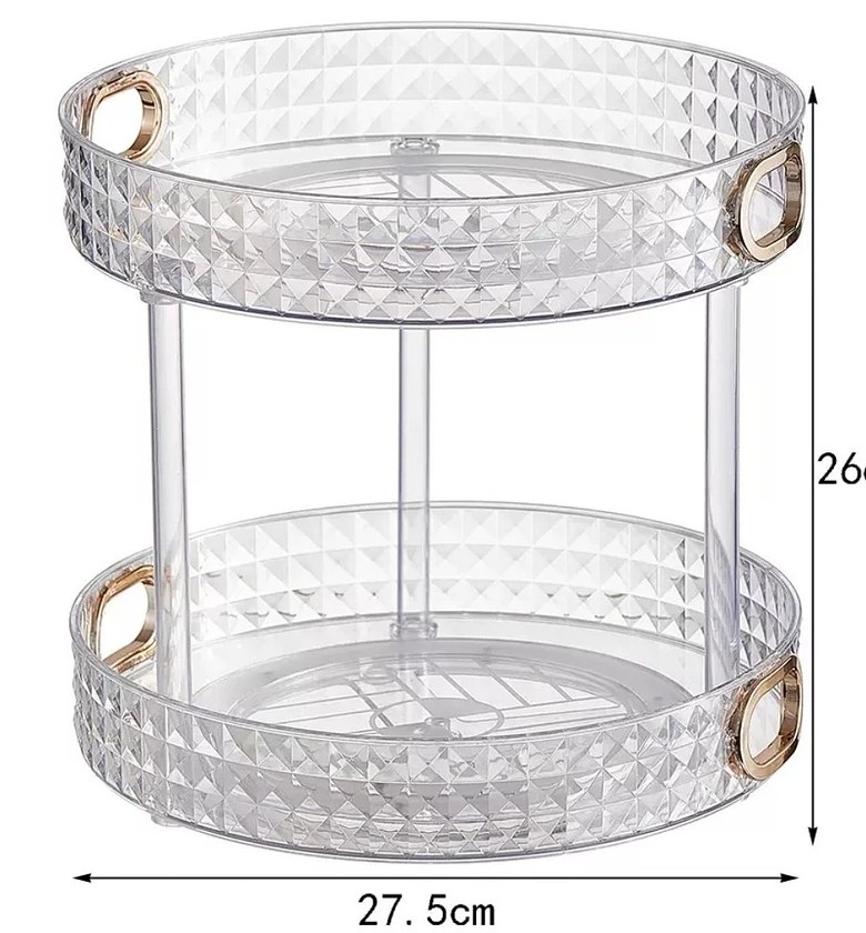 Diamond Acrylic Rotating Cosmetic Organizer image