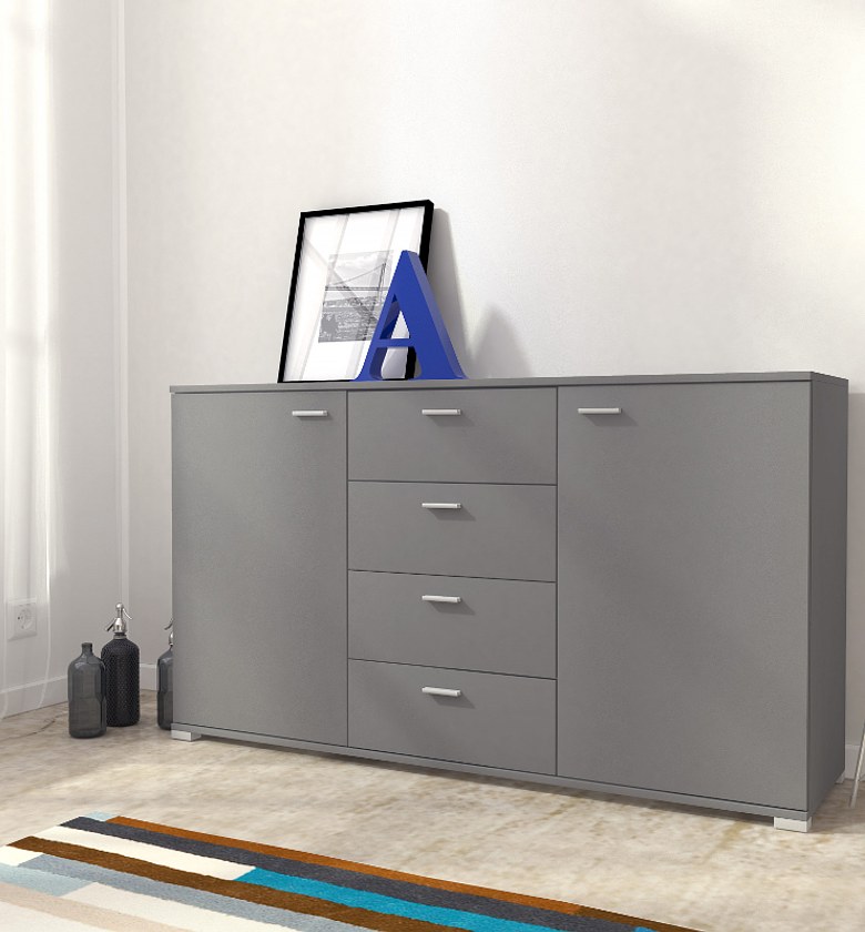 BUFFET 2 DOORS AND 4 DRAW image