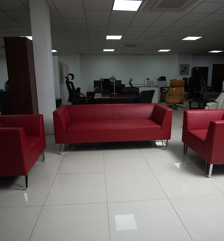 OFFICE SOFA 3+1+1 CLR RED image