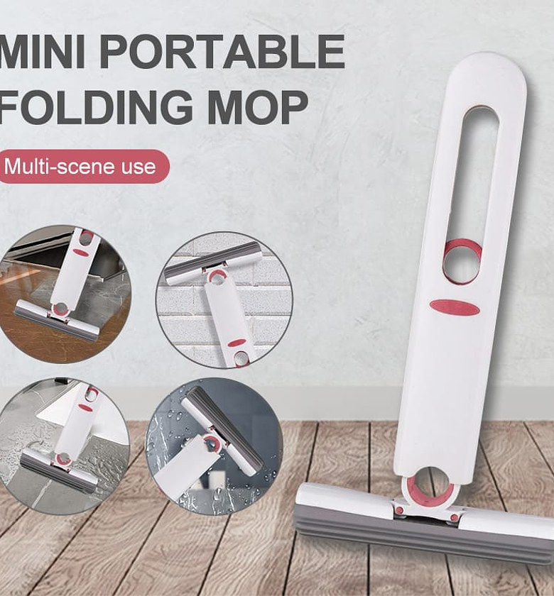 Self Squeezing Desktop Mini Sponge Mop image
