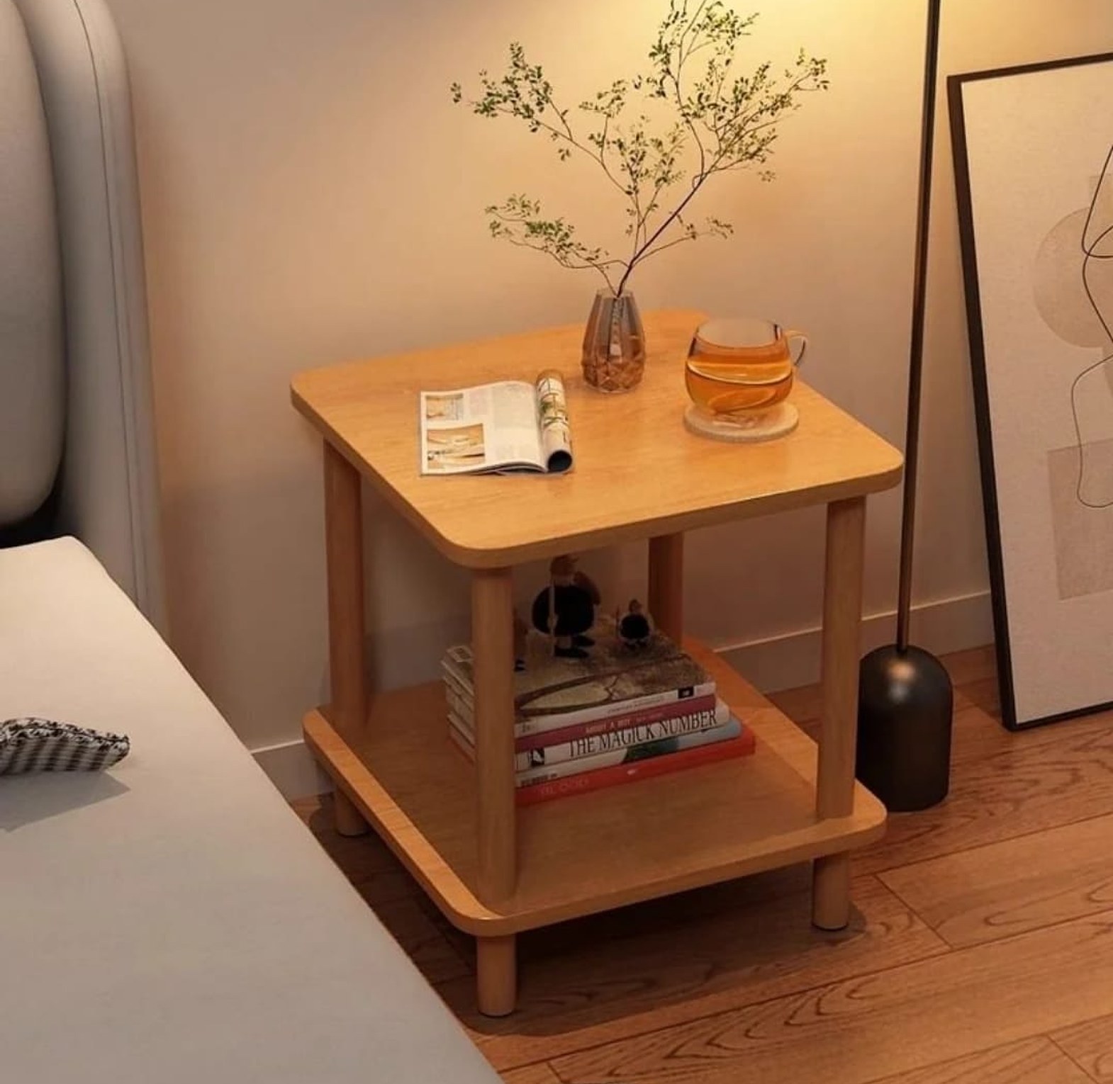 Multifunctional Wooden Bedside & Living Room Side Table image