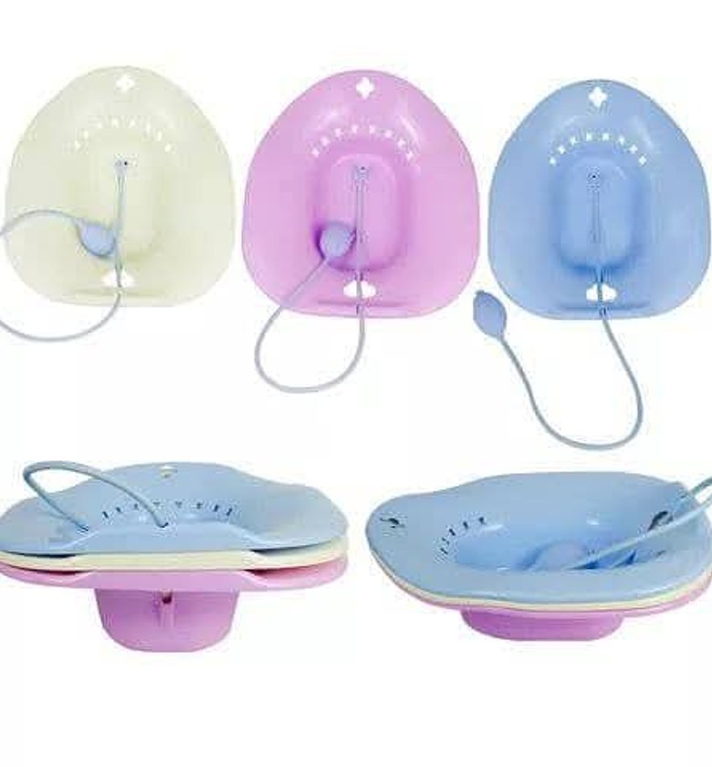 Sit bath. Sitz Bath Toilet Seat for Vagina Hygiene Bath Postpartum and Hemorrhoids Care - Yoni Steam Seat image