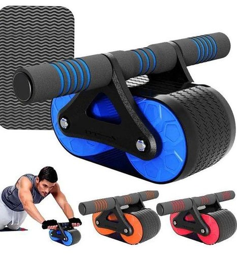 Fitness Ab Roller Coaster Wheel Automatic Rebound Belly Wheel Gym Fitness Double-Wheeled Core Roller image