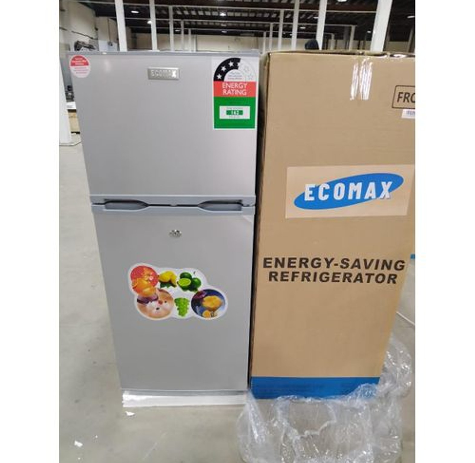 Ecomax 118 liters large capacity Double door fridge Energy Efficient Saver with a free gift of power fridge guard 1yr Warranty image