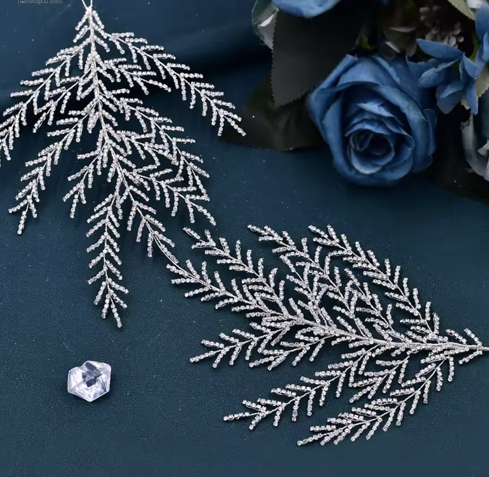 Artemis Crystal & Pearl Bridal Tiara image