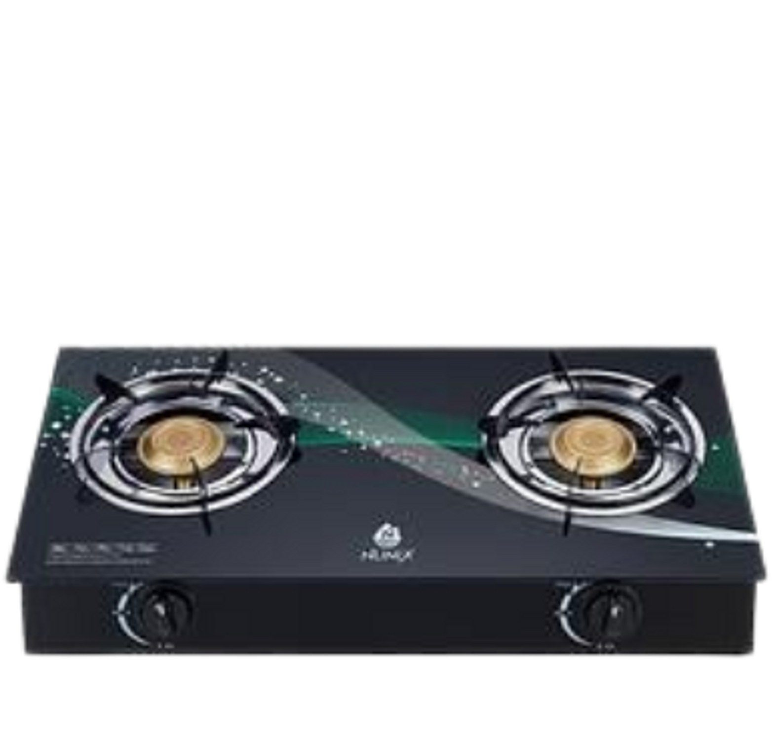 Nunix Auto Ignition Glass Top 2 Burner Gas Cooker image
