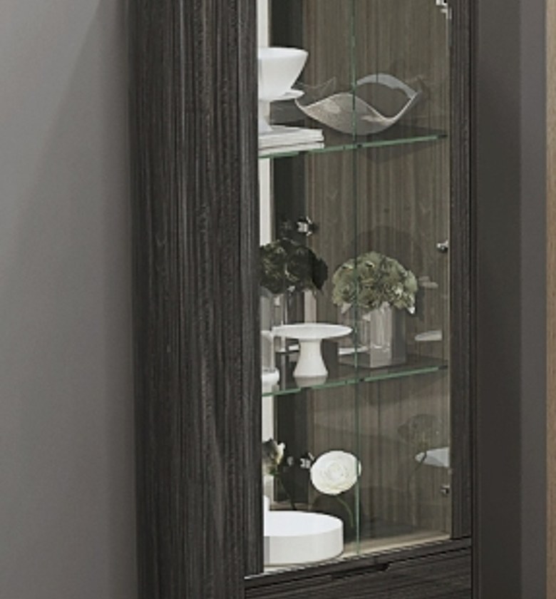 DISPLAY CABINET GREY ANGLE image
