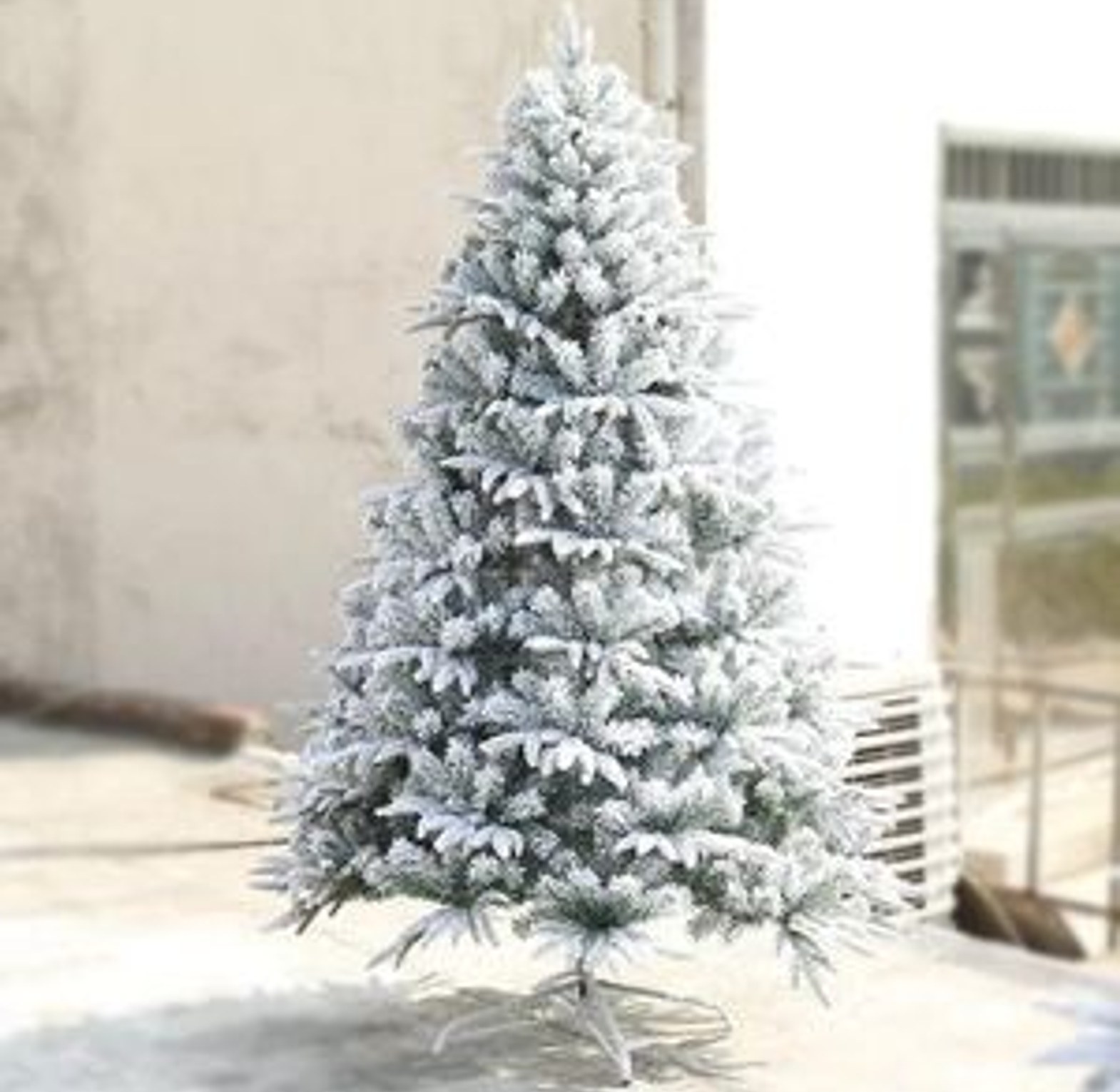 Flocked Christmas Tree On Offer. 6ft Snow flocked Christmas trees in Size 1.8 meters (6ft) image
