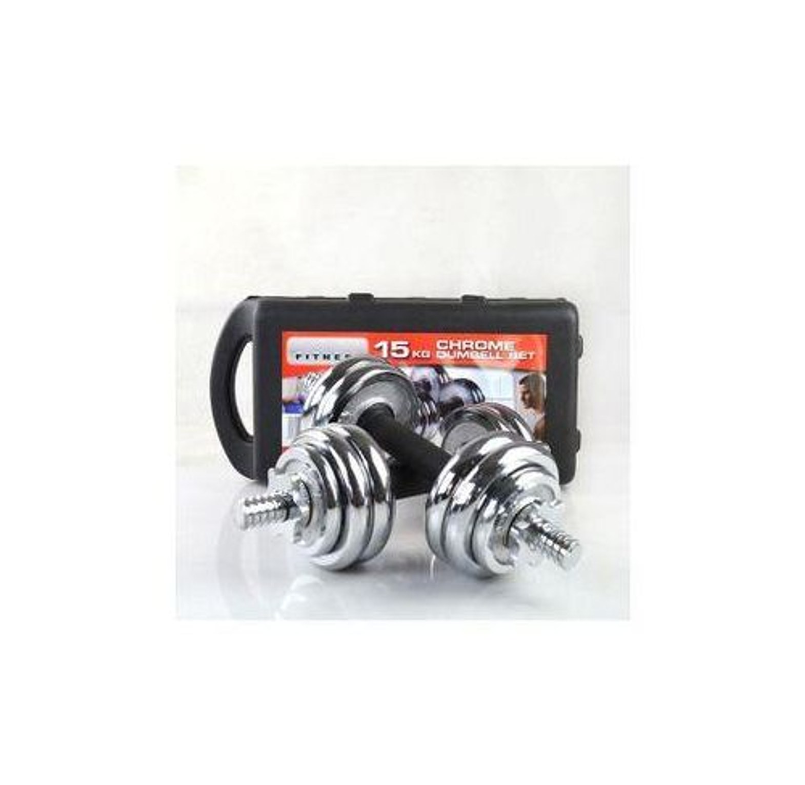 15KG ADJUSTABLE CHROME PLATED DUMBELL WEIGHT SET image