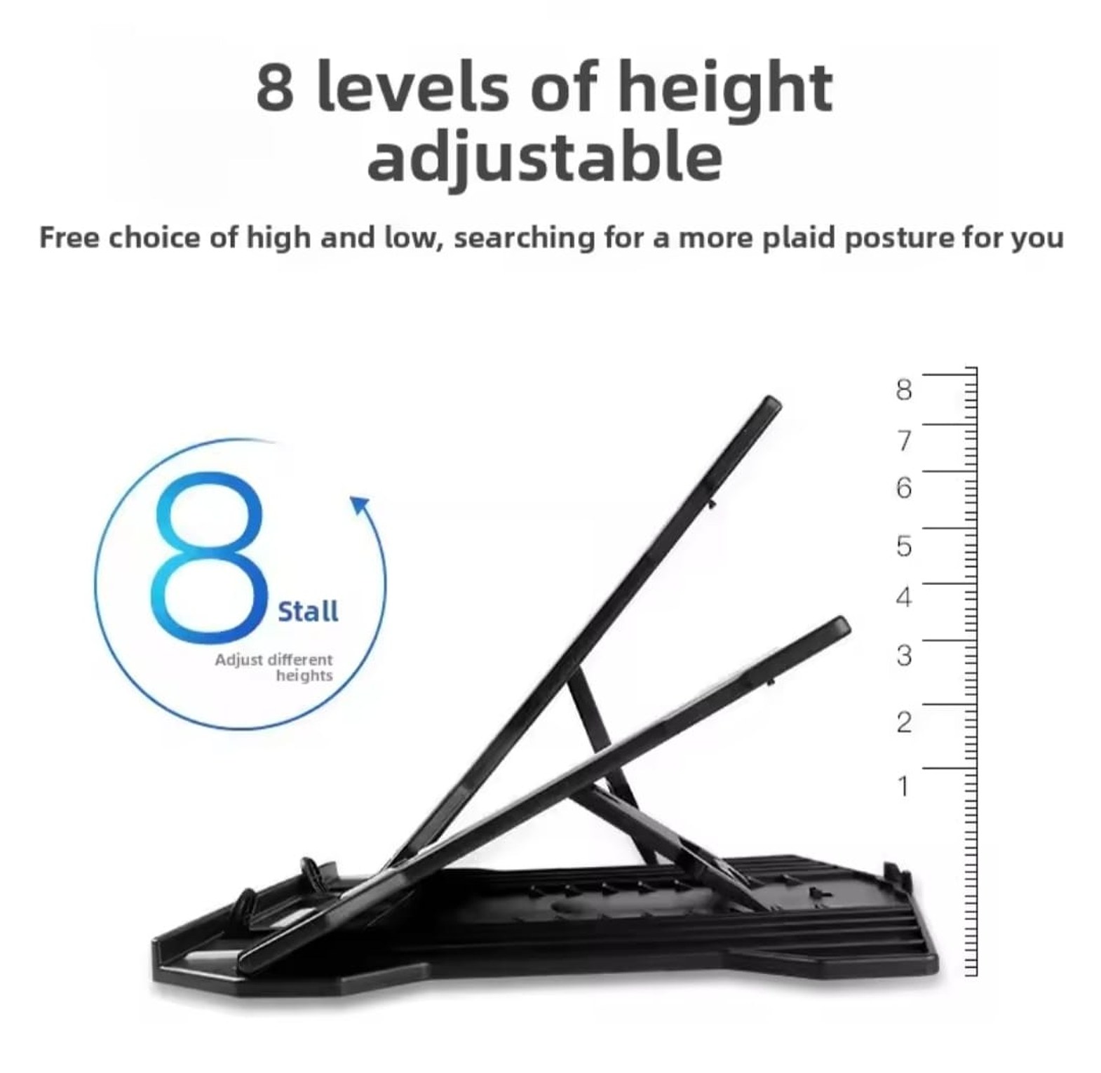 Foldable and Adjustable Laptop Stand, Tablet Holder image