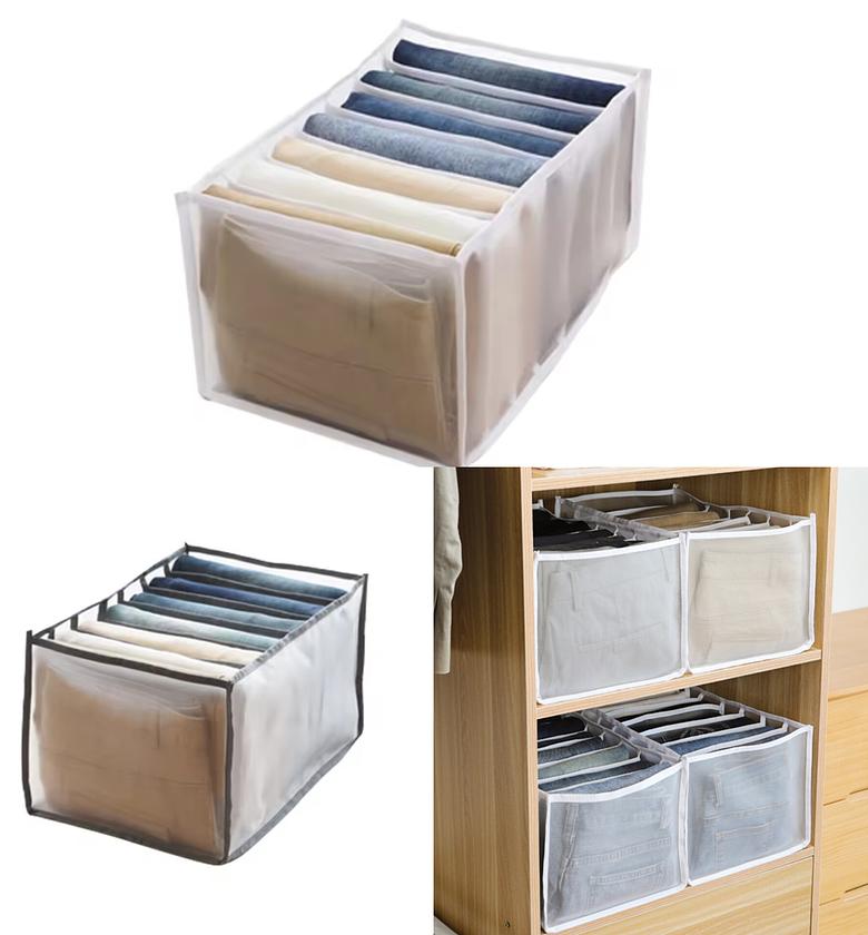 7-Grid Mesh Wardrobe Clothes Organizer Box for Jeans & Trousers – Space Saving Closet Storage Divider Organizer, Nairobi Kenya image