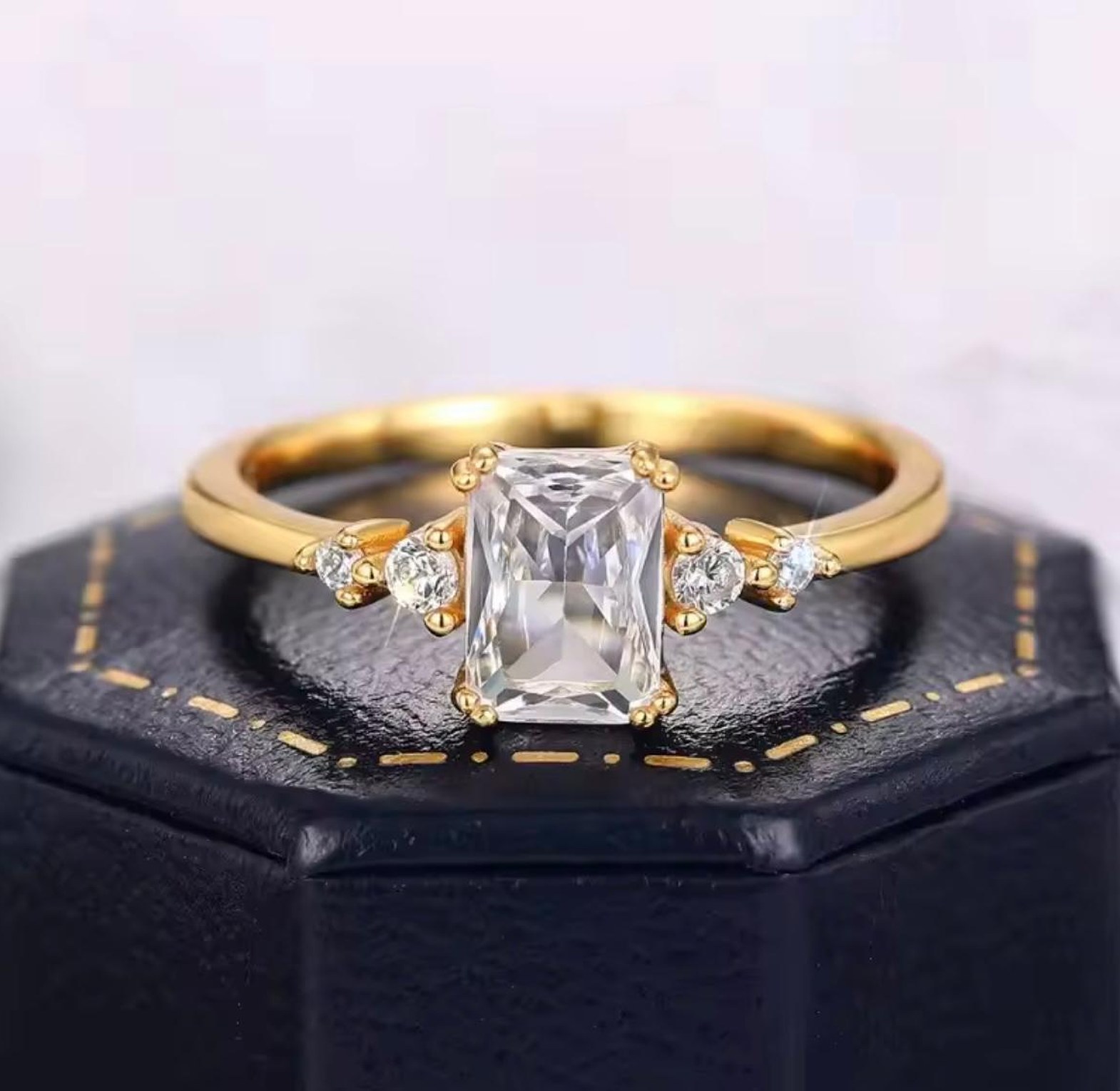 The Vintage Glamour Gold Stack Ring image