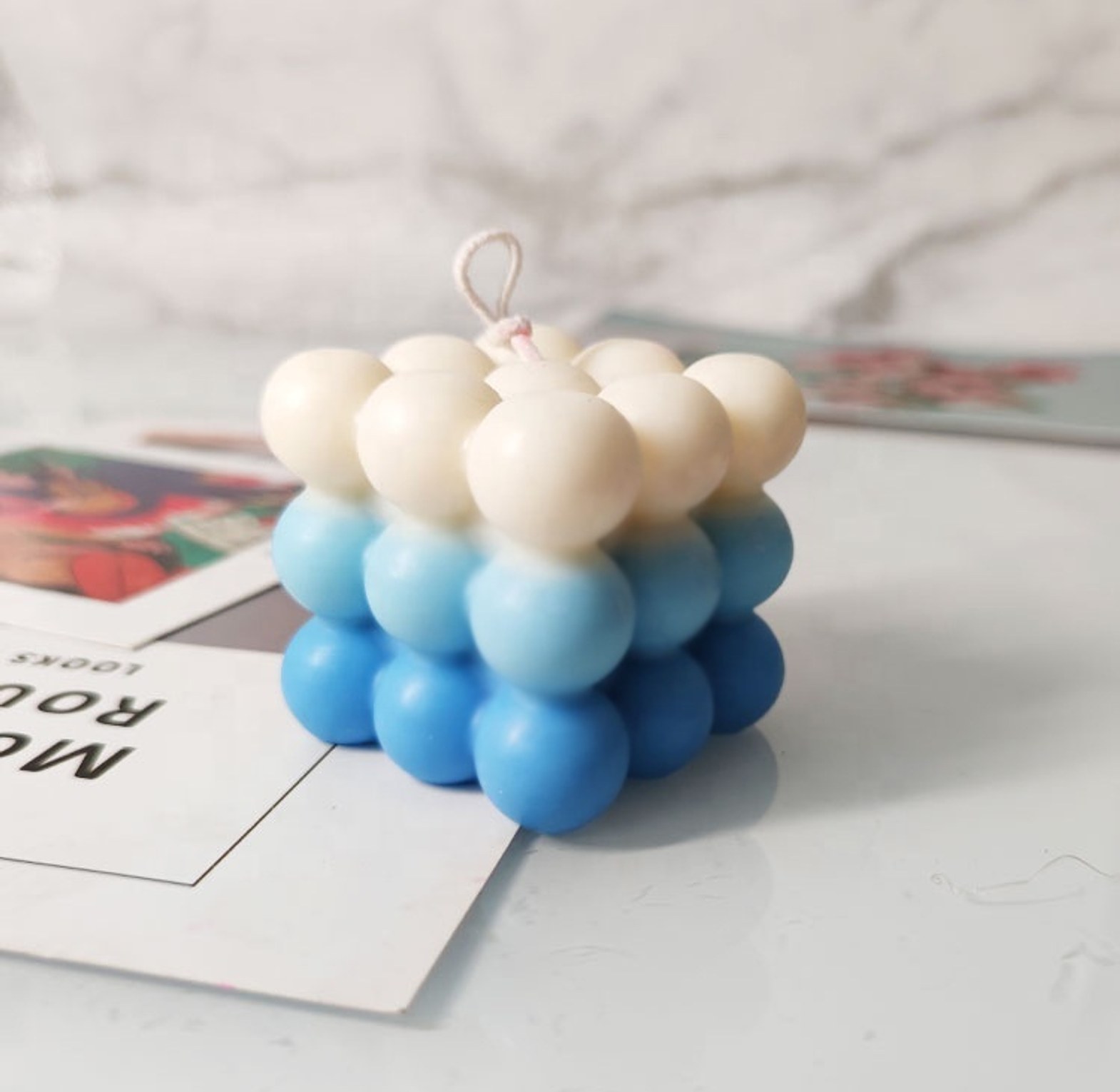Cute Magic Cube Scented Candles Bubble Soy Wax Candle Bed Room Home Ornaments for Christmas Birthday Party New Fragrance Candle image