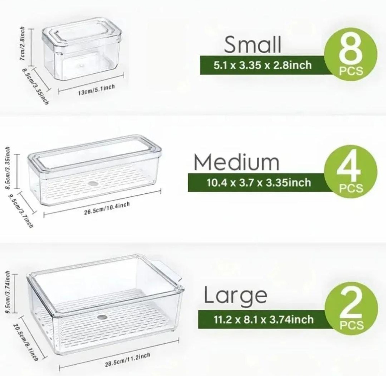 14pcs stackable Fridge storage organizers image