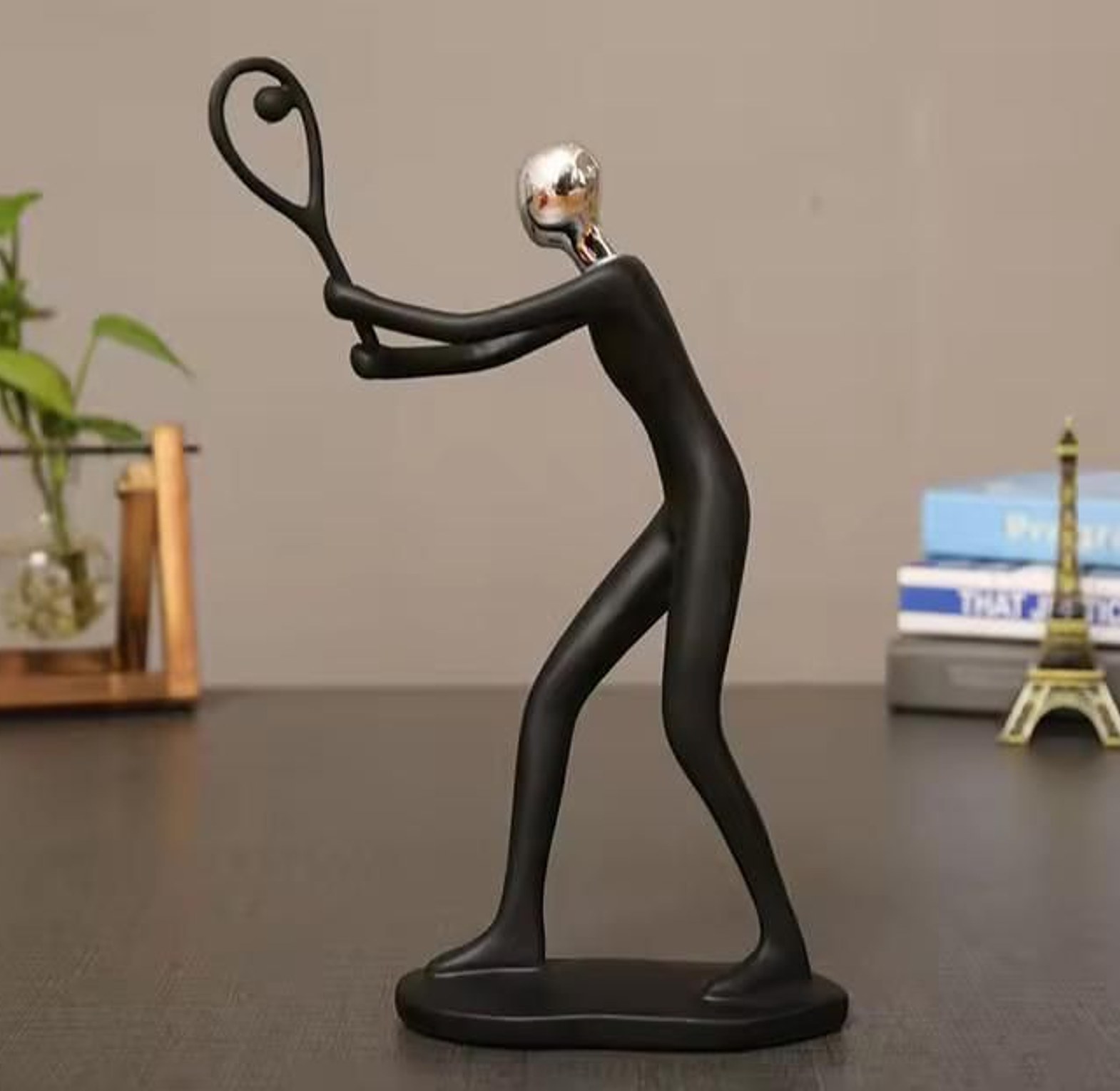 Ceramic Tennis Sculpture Décor Piece  image