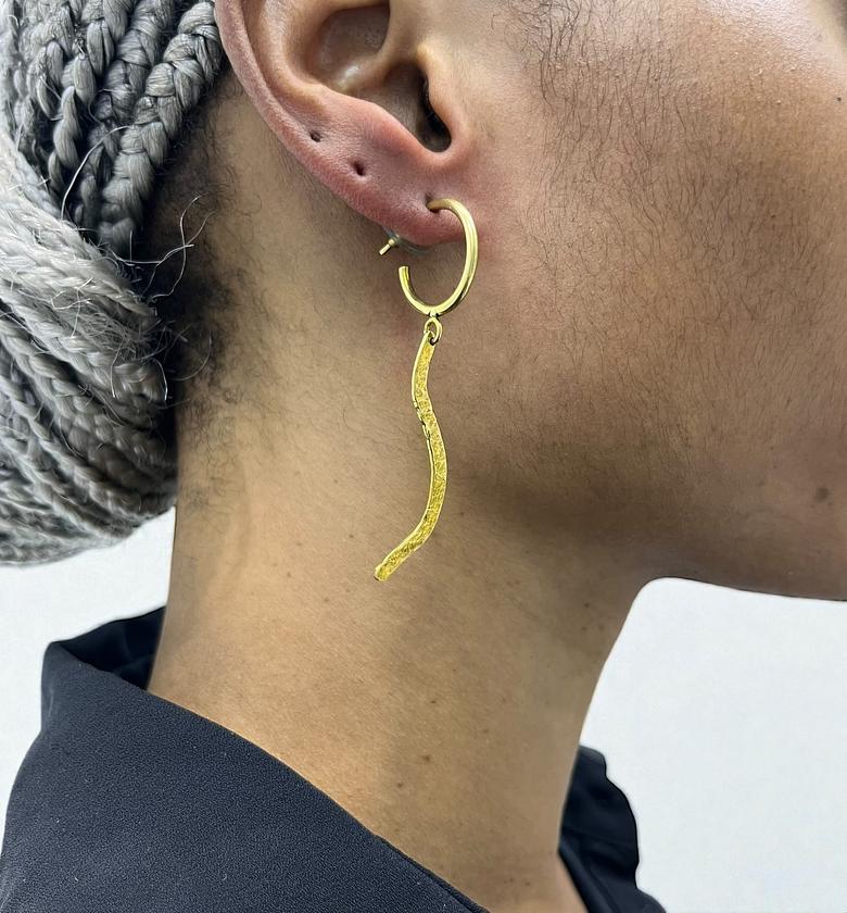 Curves Brass Earrings image