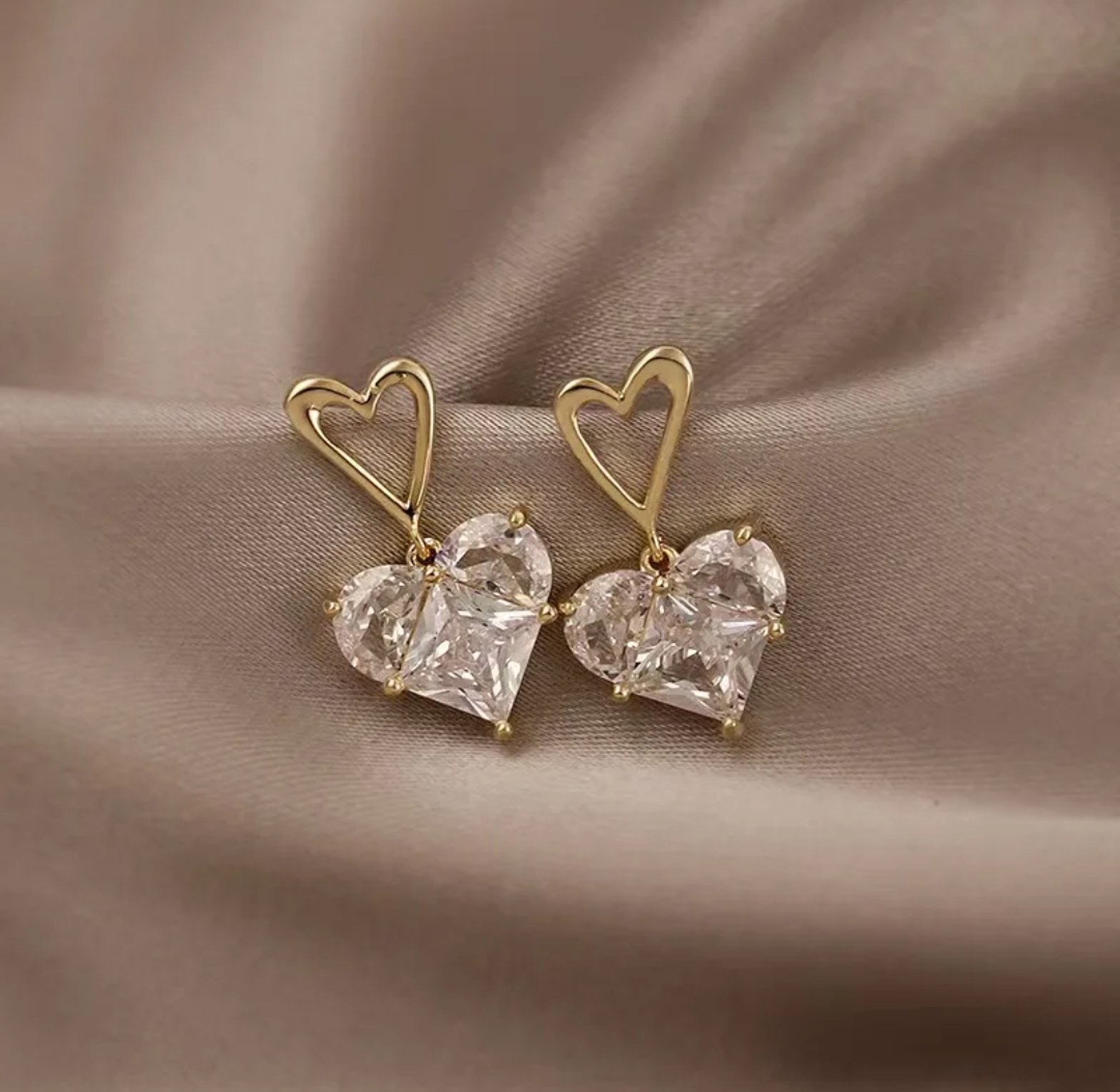 Love crystal earrings  image