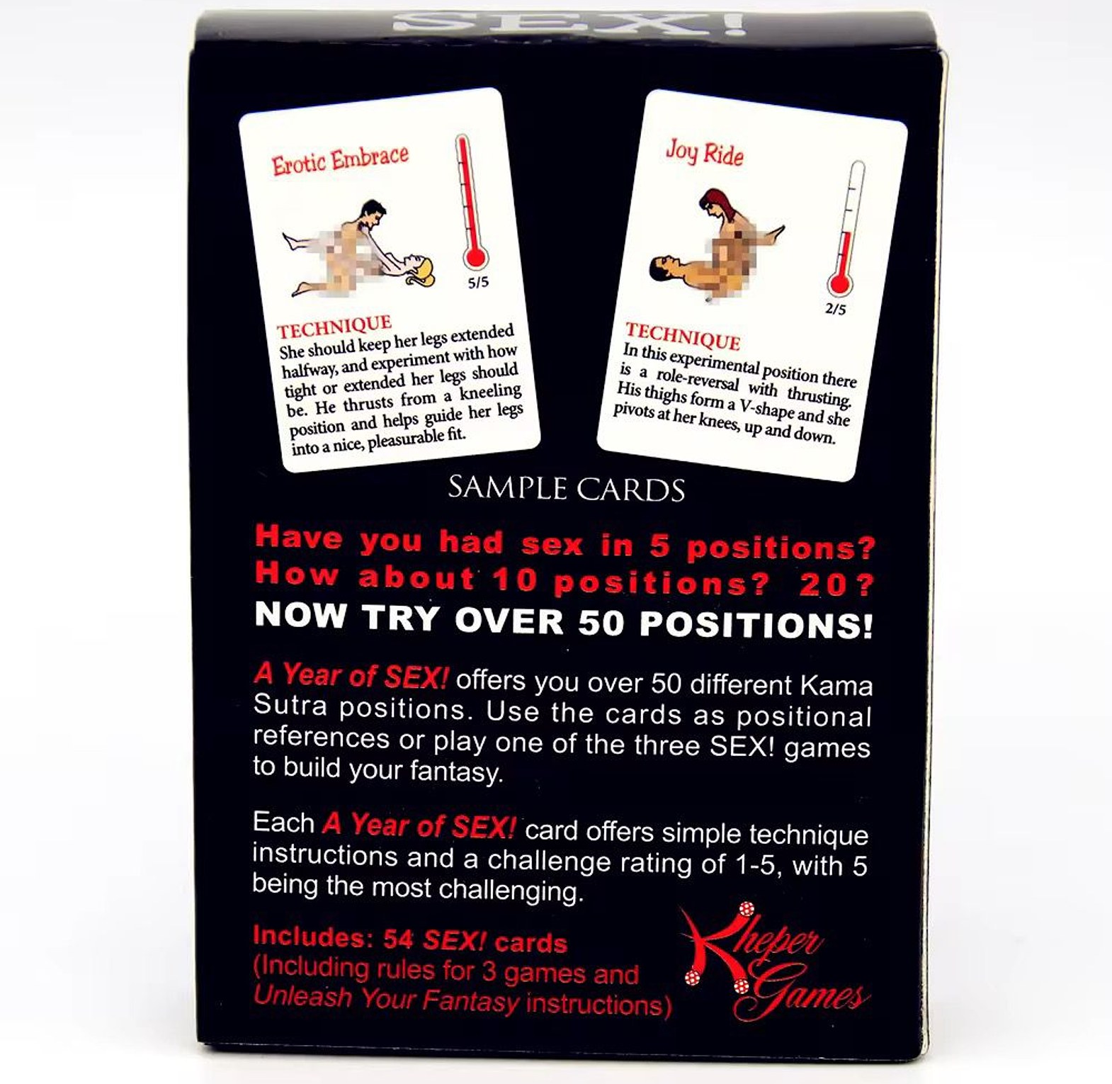 A Year of Sex! Sexual Position Card Game Foreplay Fun Sex Games Kama Sutra image