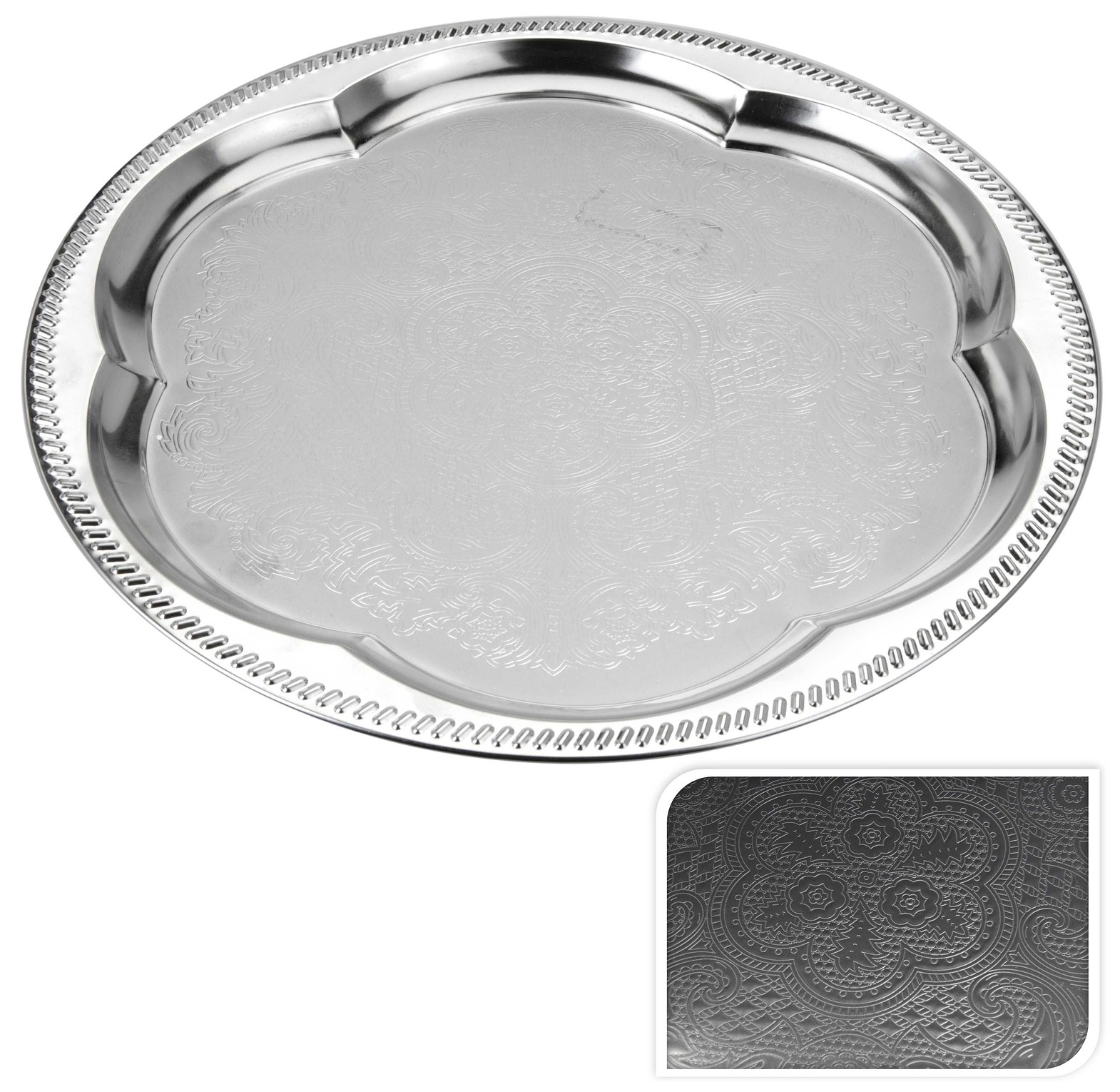 TRAY 35 CM METAL ROUND  C image