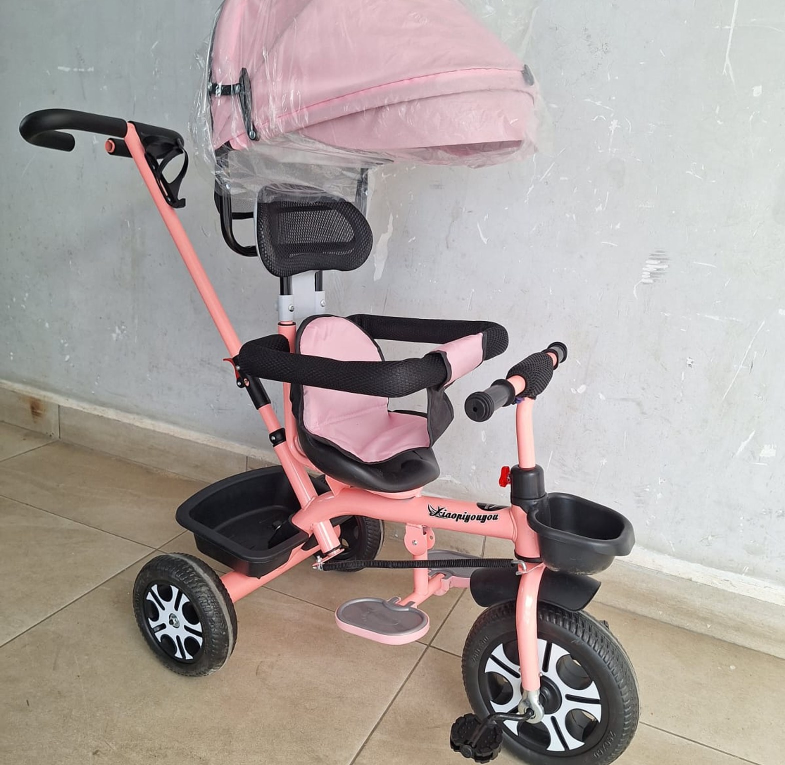 Convertible Kids Tricycle with Canopy and Push Handle image