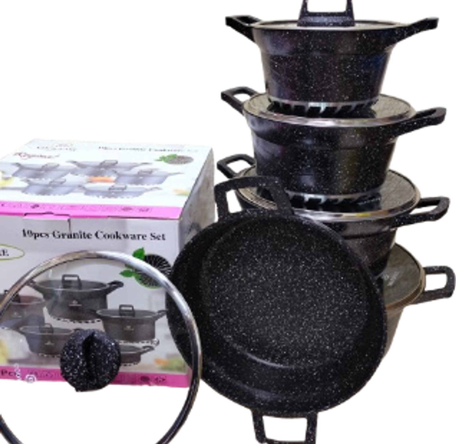 Bosch 10 Pcs Granite Non-Stick Cook Ware Set Pots Sufuria image