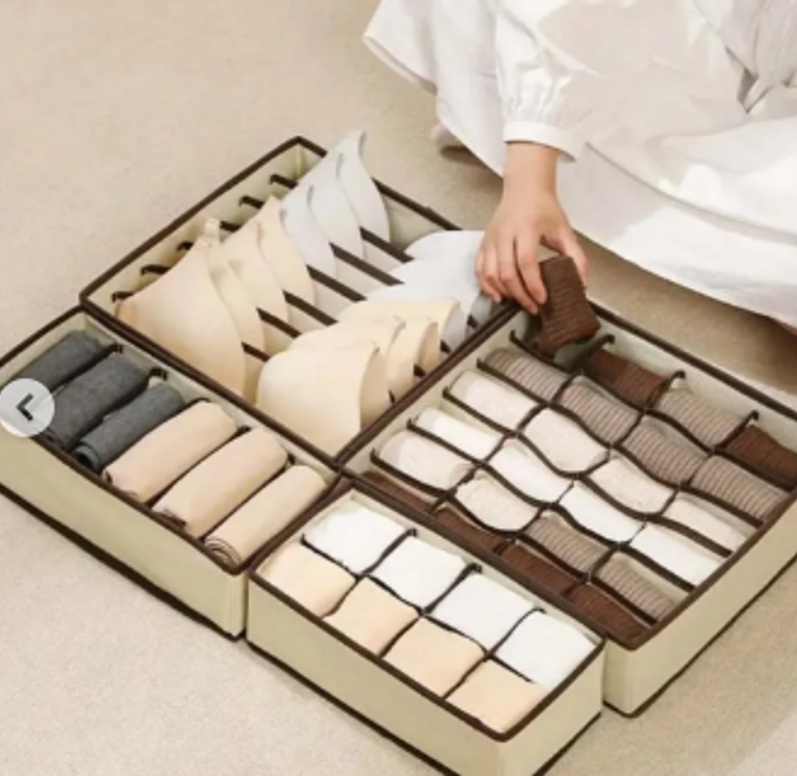 4 in 1  foldable  undergarments organizer image