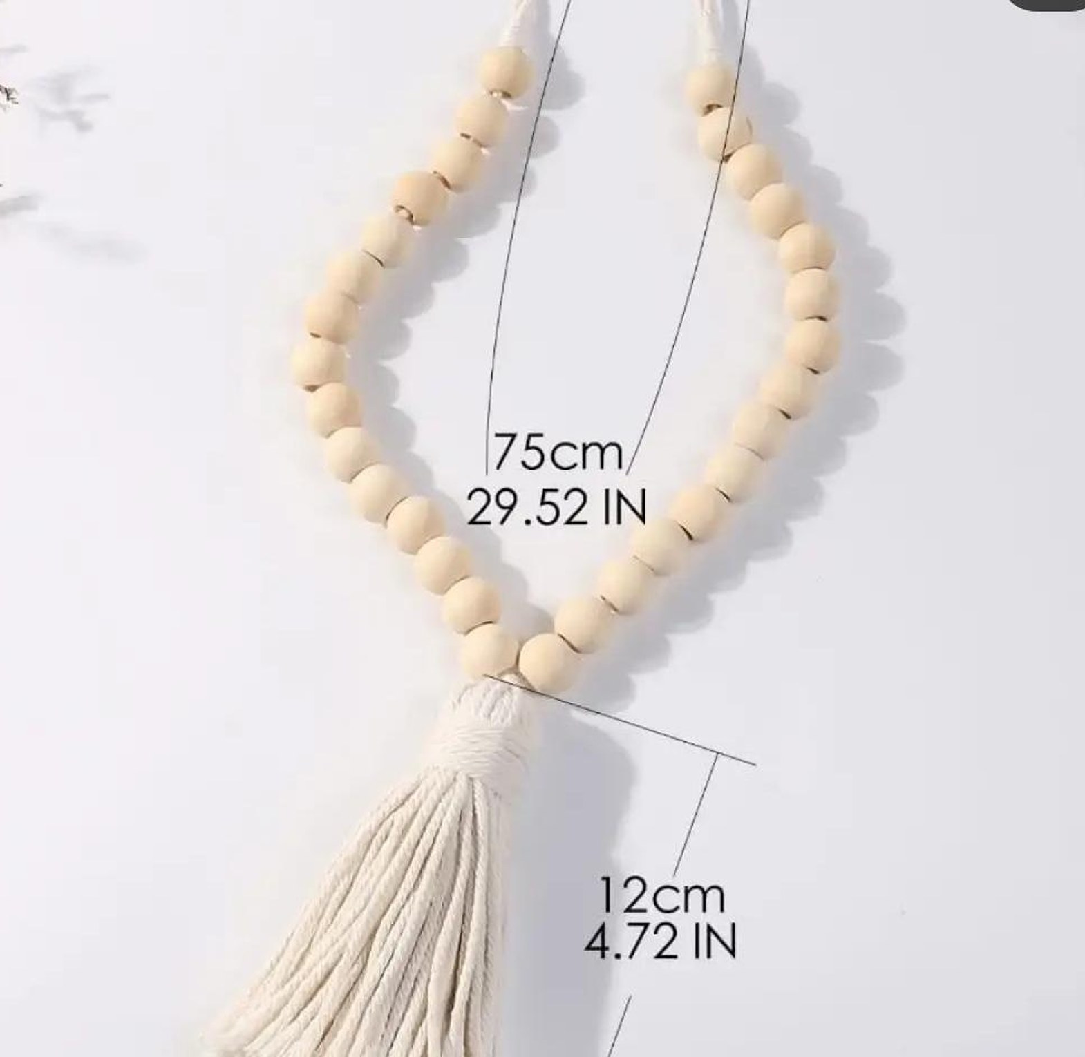 Macrame curtain tiebacks with tassel 2pcs image