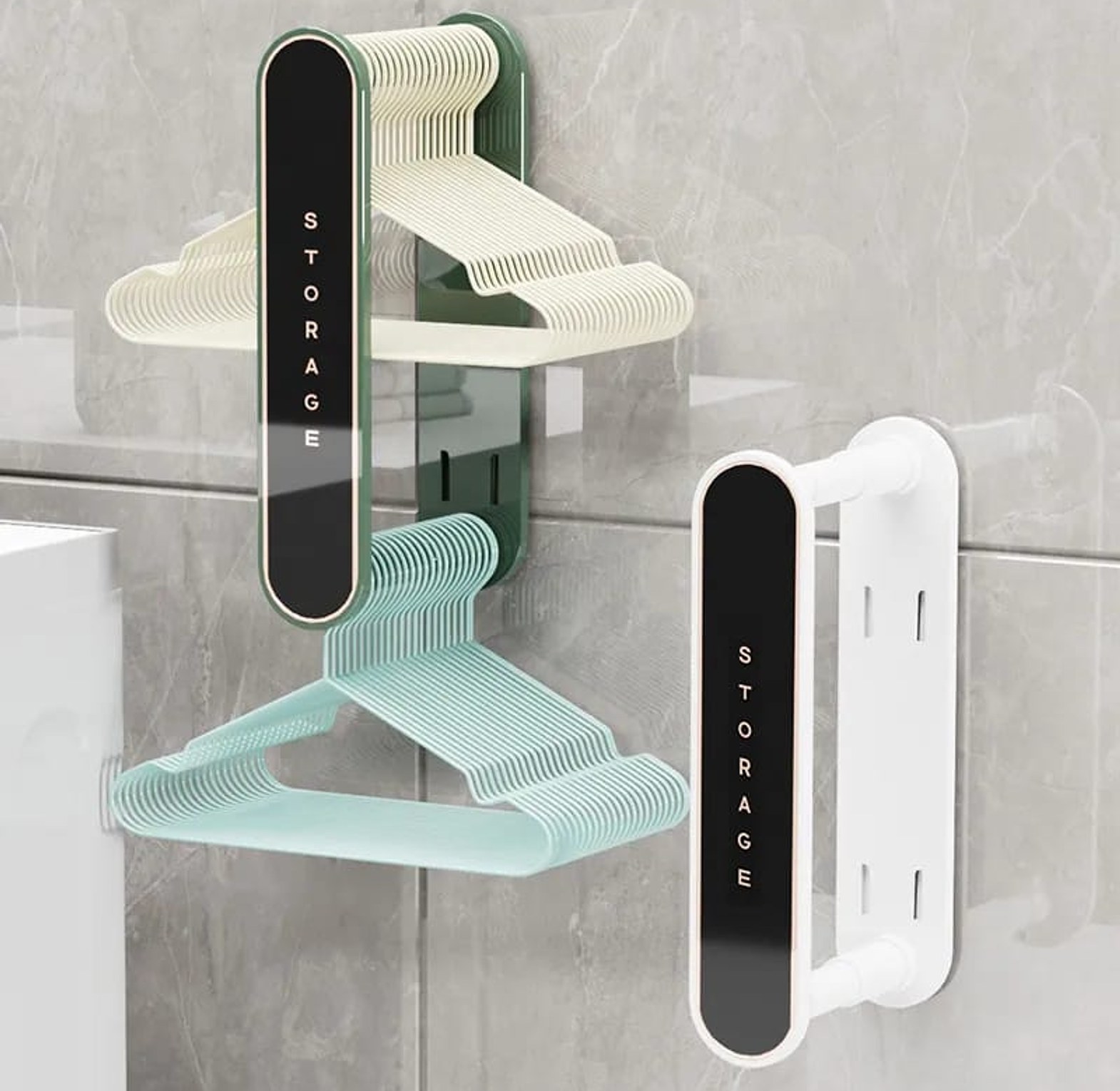 Retractable Hanger Storage Shelf Punch-free image