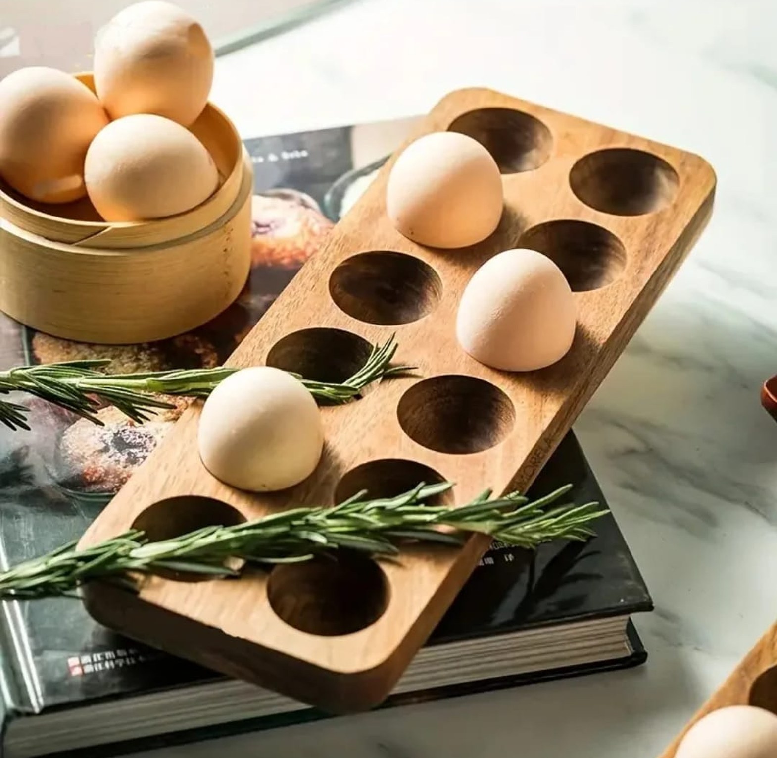 12-Piece Wooden Egg Holder image