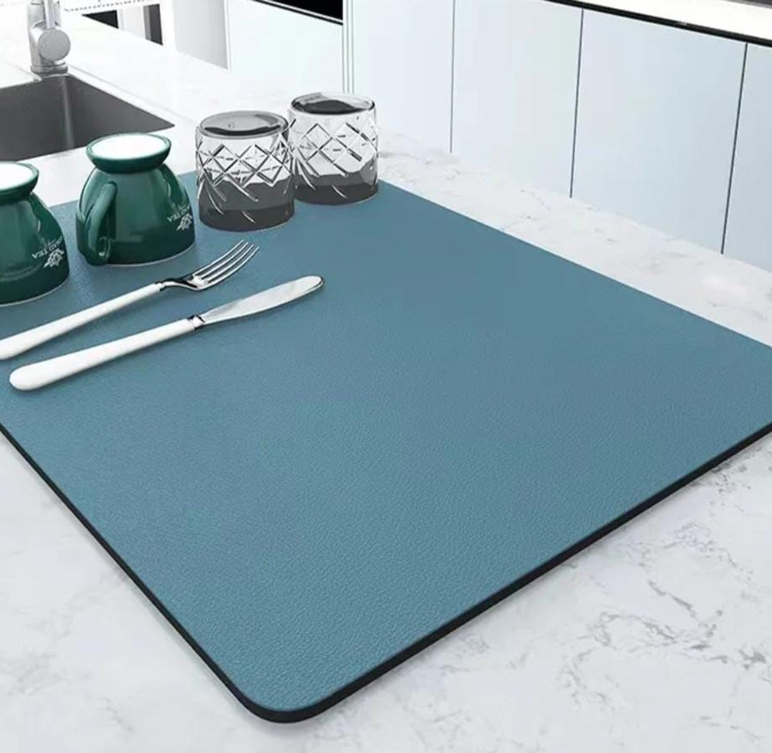 Absorbent- Nonslip Drain  dish drying  mat image