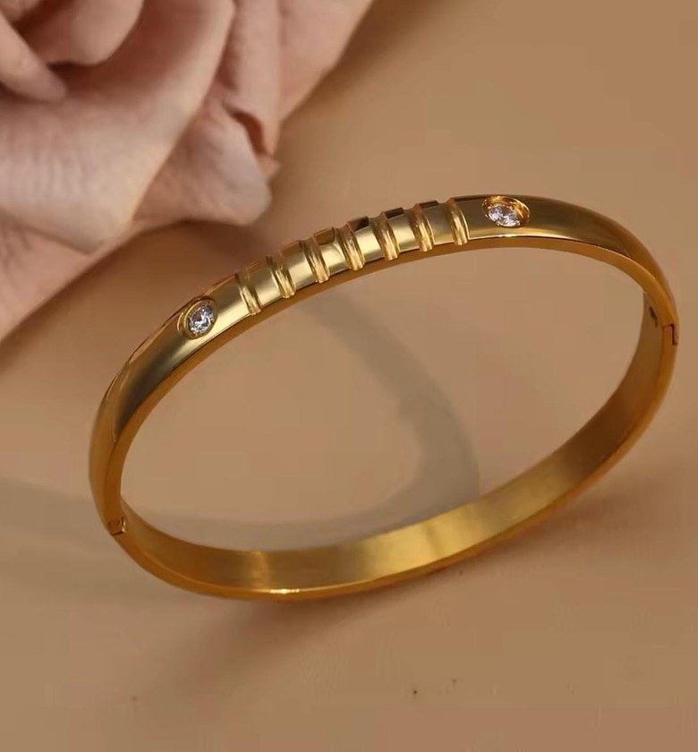 Gilded Horizon Line Bangle image