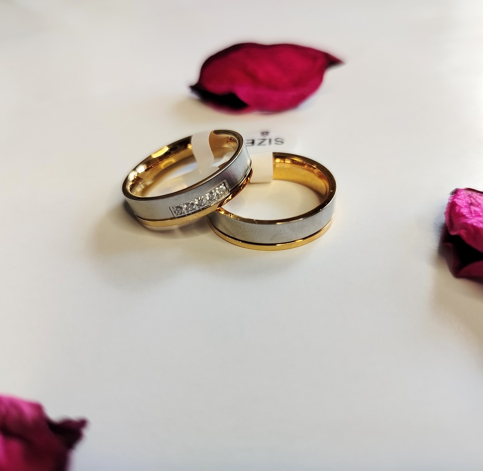 Stainless steel polished wedding bands  image