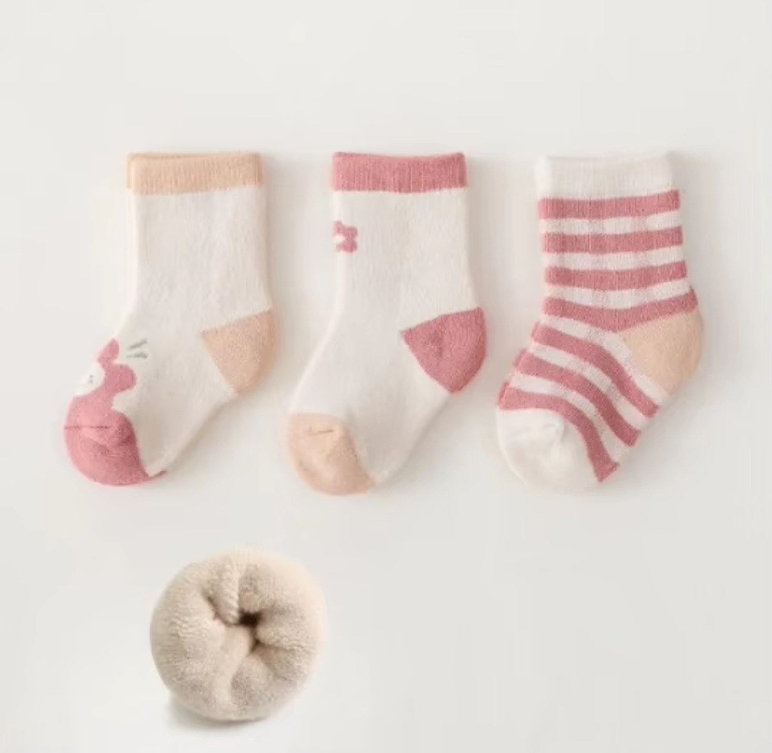 Cozy Bear Baby Socks – 3 Pair Set image