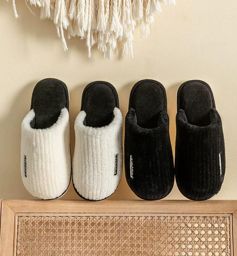 Fuzzy Winter Plush House Slippers image
