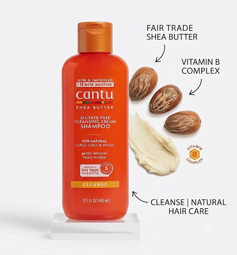 Cantu Shea Butter Sulfate-Free Cleansing Cream Shampoo – 400 ml image