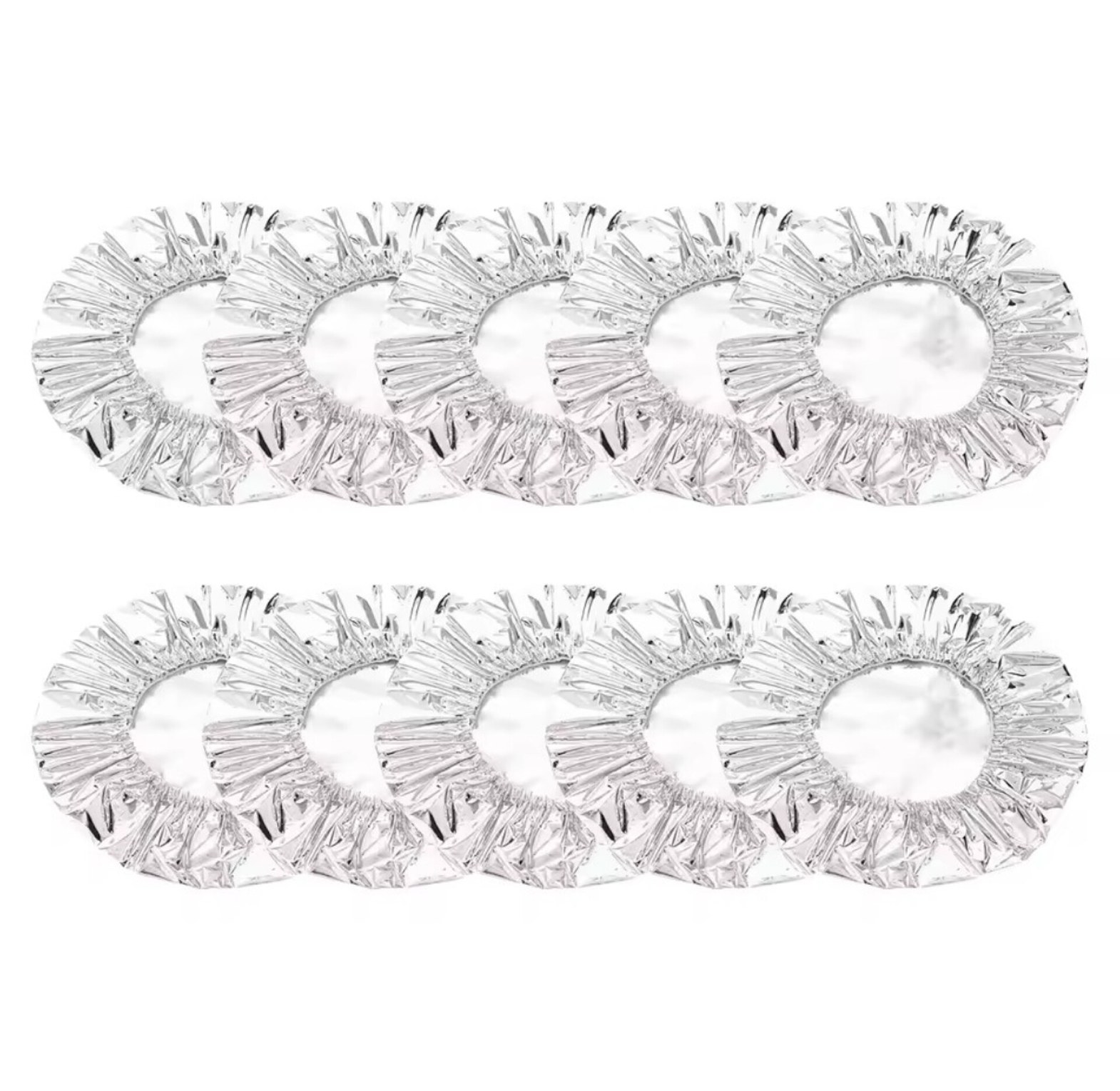 10Pcs Reusable Elastic Aluminum Foil Food Covers Stretch Thermal Insulation Bowl Lids for Leftovers & Meal Prep image