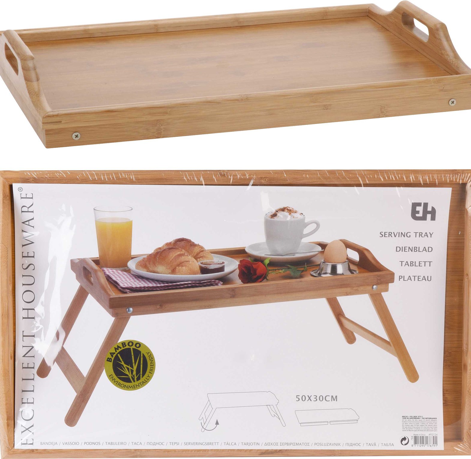 TRAY SERVING 50X30CM WOOD image