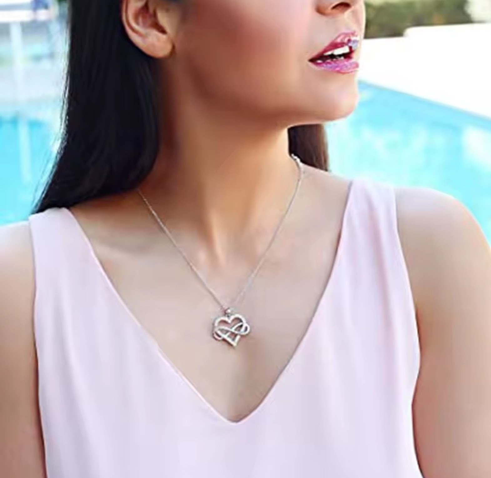 Forever Love Infinity Heart Necklace image