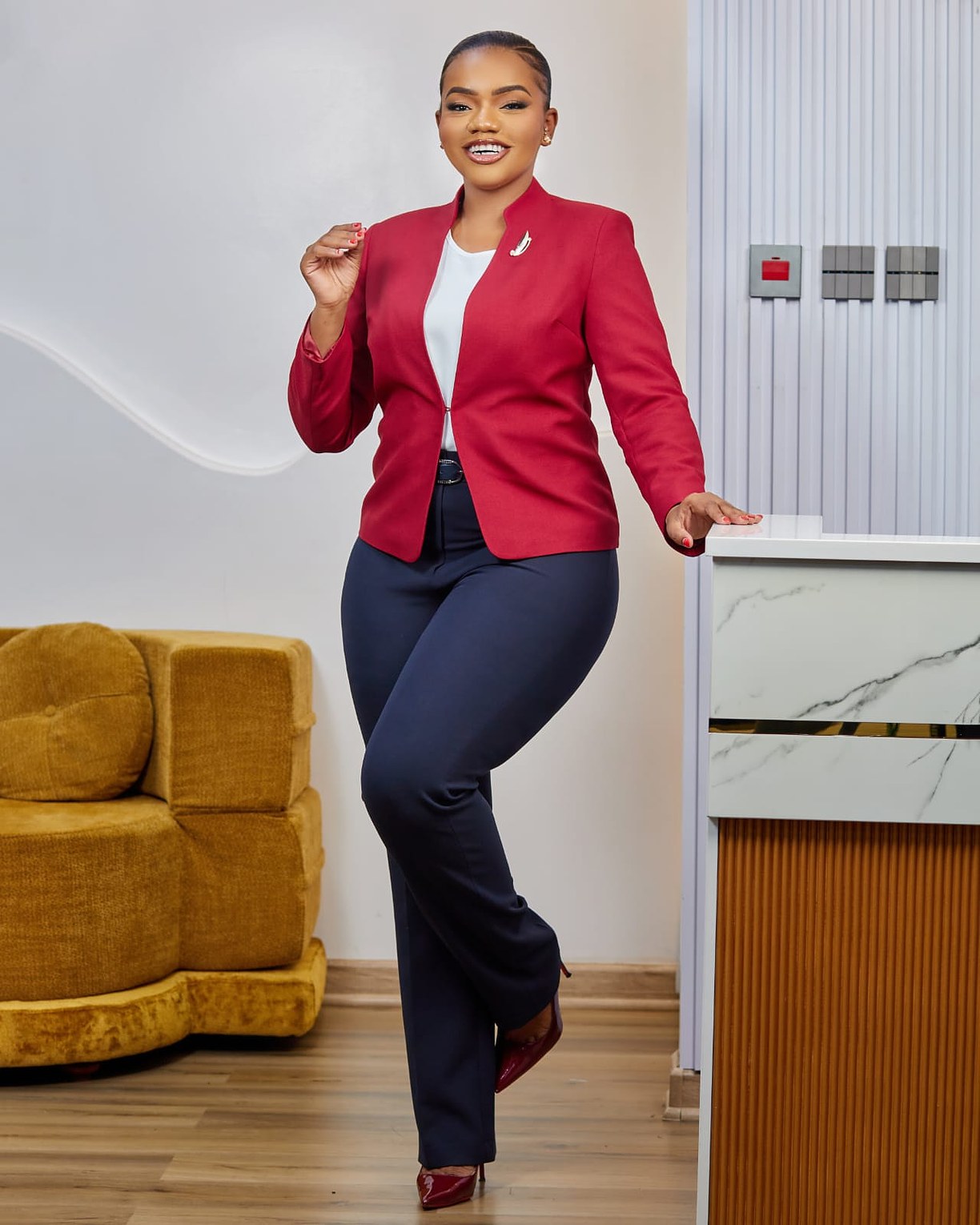 Premium Turkish Maroon Structured Blazer image