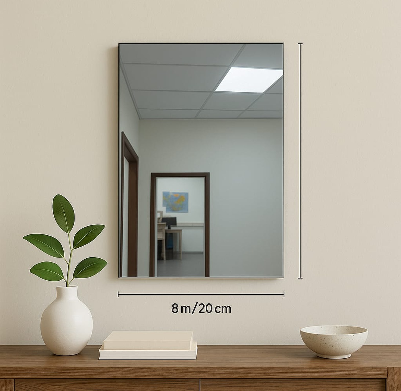 Peel & Stick Wall Mirror – Oval & Rectangular Designs image