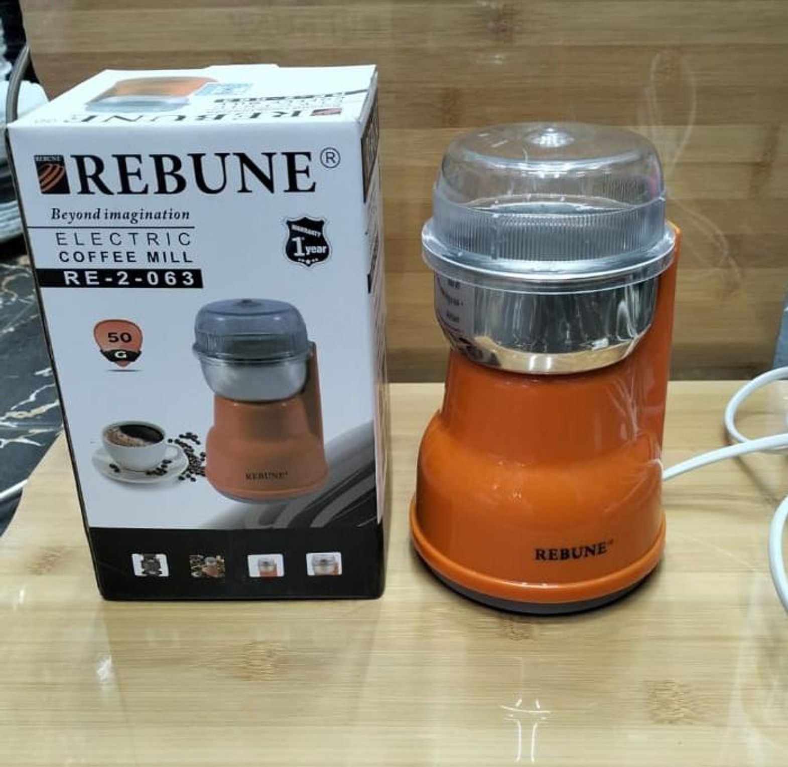 Rebune Portable Electric coffee grinder machine image