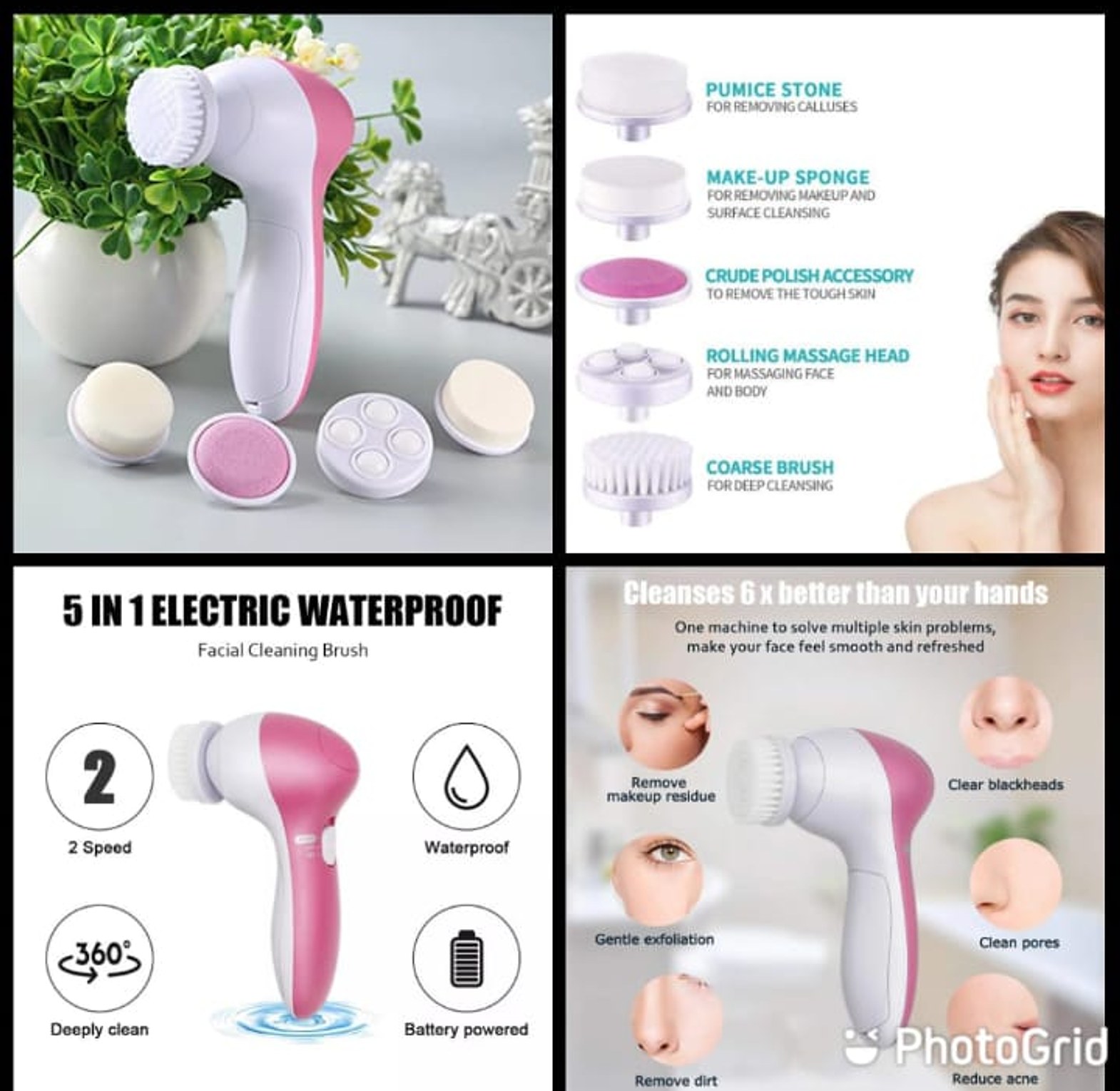 Facial Massager – 5 in 1 Pore Cleaner & Body Massager image