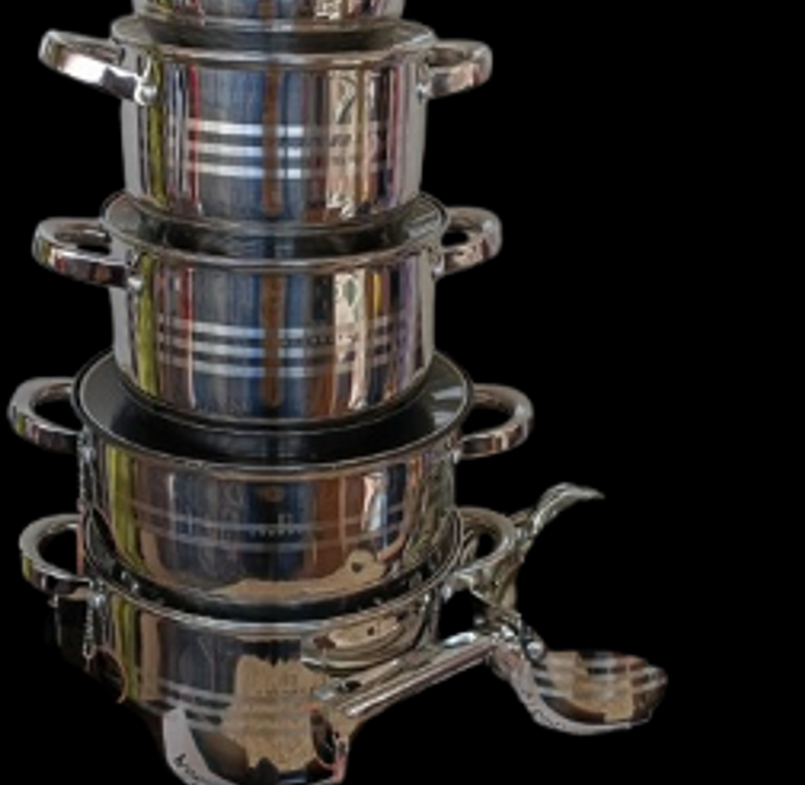  Edenberg 12-piece Stainless Steel Cookware Set.  image