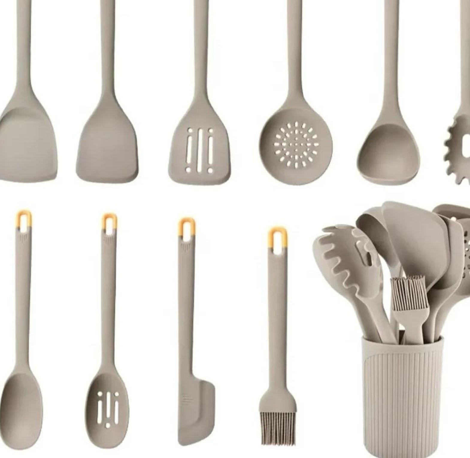 Temperature resistant nonstick, food grade 11pc silicone spoons set image