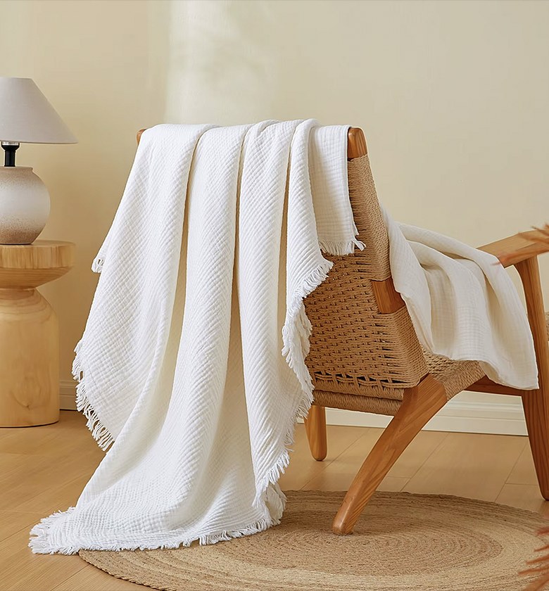 Mama’s Muslin Cotton Blanket – 4 Layer Gauze | Soft, Breathable & All-Season Comfort image