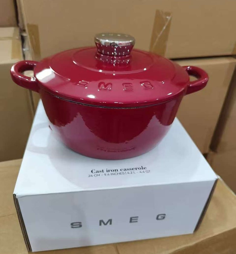 SMEG 24cm Cast Iron Casserole Pot (4.2L) image