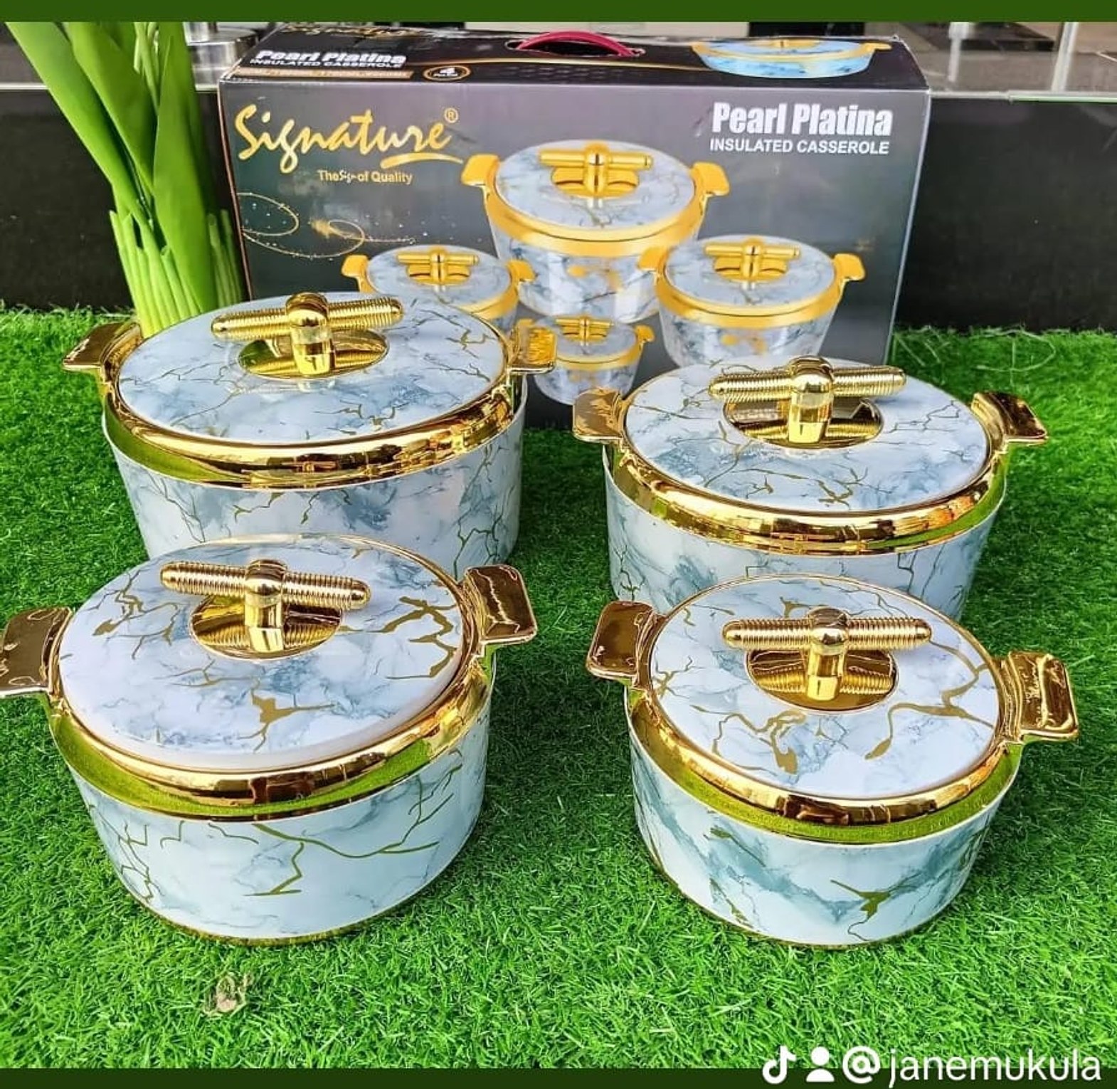 HOTPOTS. Signature Hot Pot Set Of 4 Pieces Pearl Platina Hotpots image