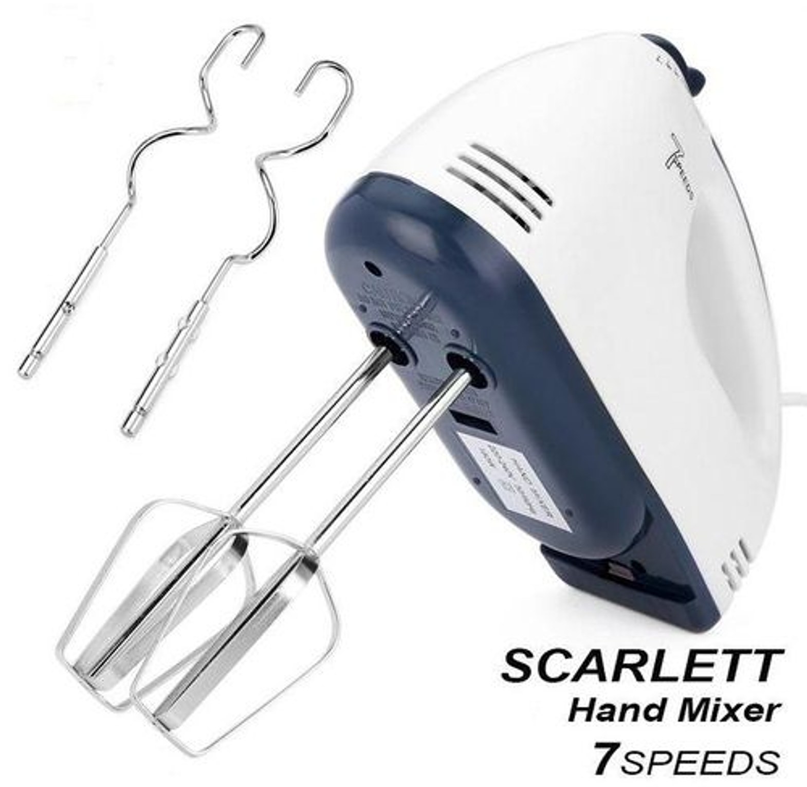 Scarlet 7-Speed Hand Mixer Cake Baking, Whisk, Egg Beater image