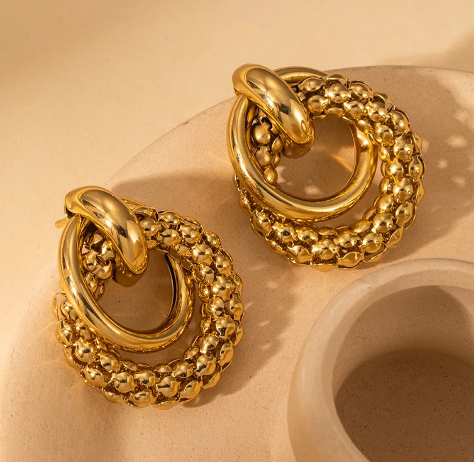 Large spiral earrings  image